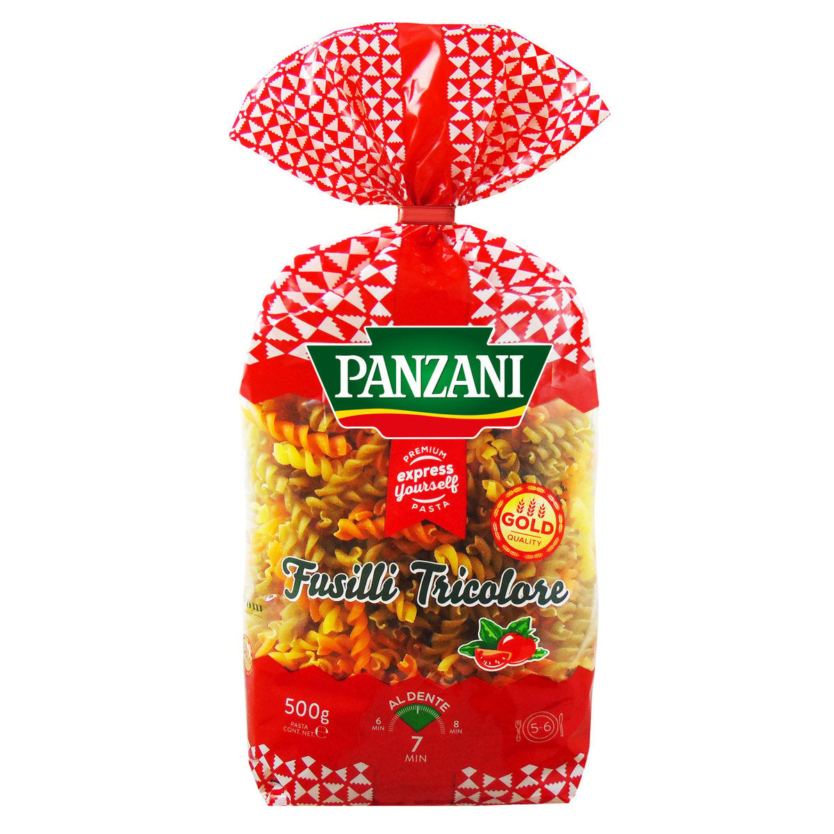 Pâte panzani Fusilli tricolore 500g - épicerie les 3 gourmets sans-gluten