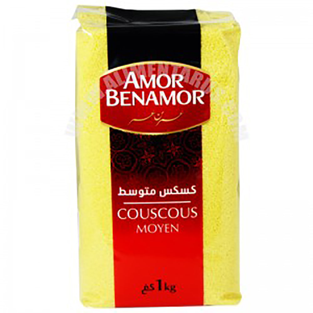 AMOR BENAMOR COUSCOUS MOYEN 1KG - épicerie les 3 gourmets pates-riz-purees-et-feculents