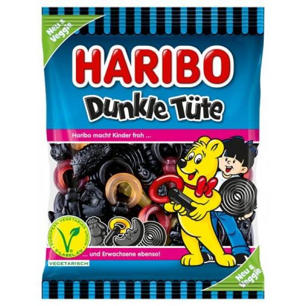 Haribo sachet noir de mélange de réglisse 175 g