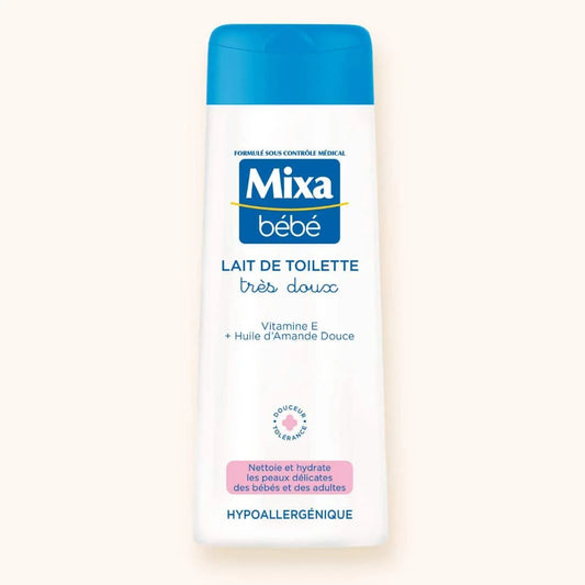 Lait de toilette bébé Mixa TRES DOUX VIT e + Huile d amande 300 ml