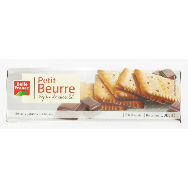PETITT BEURRE PÉPITES CHOCOLAT X24 200G BELLE FRANCE