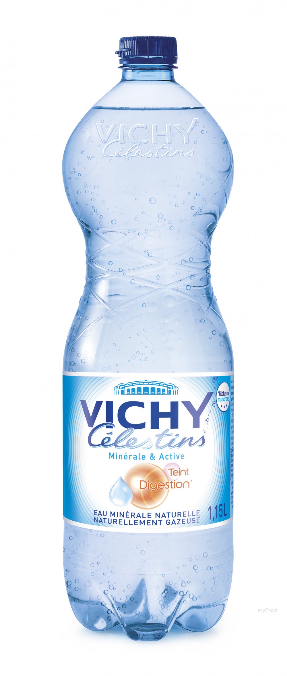 Vichy Célestins Eau Minérale Naturelle Gazeuse 1,15L - épicerie les 3 gourmets Boissons