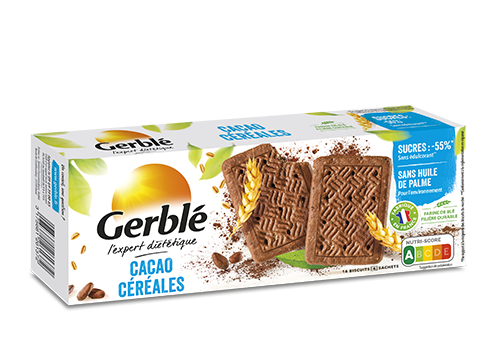 Gerblé Biscuit Cacao & Céréales 160g - épicerie les 3 gourmets biscuits-et-gateaux