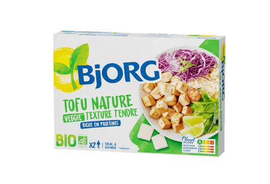 BJORG Tofu Nature Bio 2 x 200 g - épicerie les 3 gourmets biscottes-tartinades-de-pain-grille-cereales-et-barres-de-cereales
