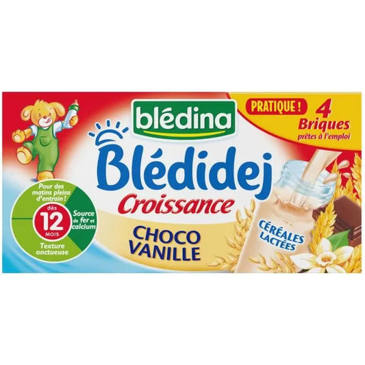 BLEDINA Bledidej Chocolat Vanille 4 x 25 cl - épicerie les 3 gourmets bébés