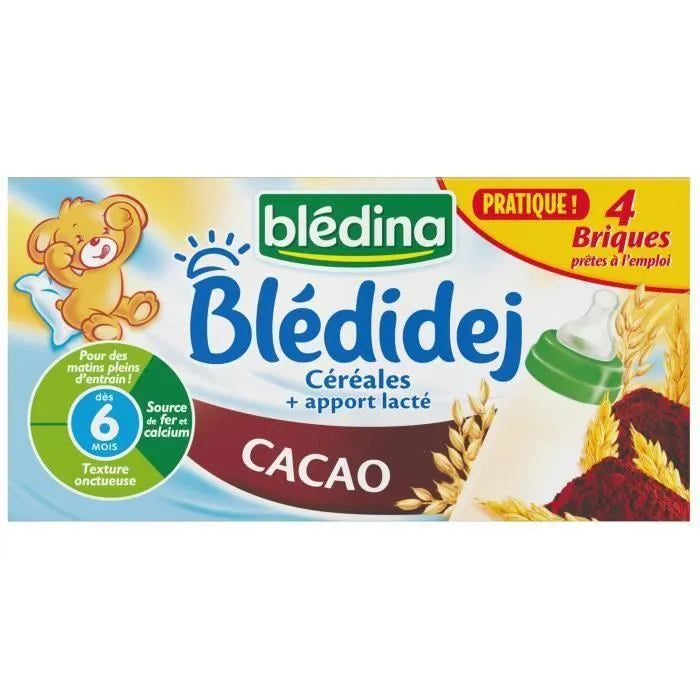 BLEDINA Bledidej Cacao 4 x 25 cl - épicerie les 3 gourmets bébés