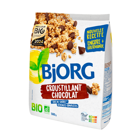 BJORG Croustillant Chocolat 500 g - épicerie les 3 gourmets biscottes-tartinades-de-pain-grille-cereales-et-barres-de-cereales