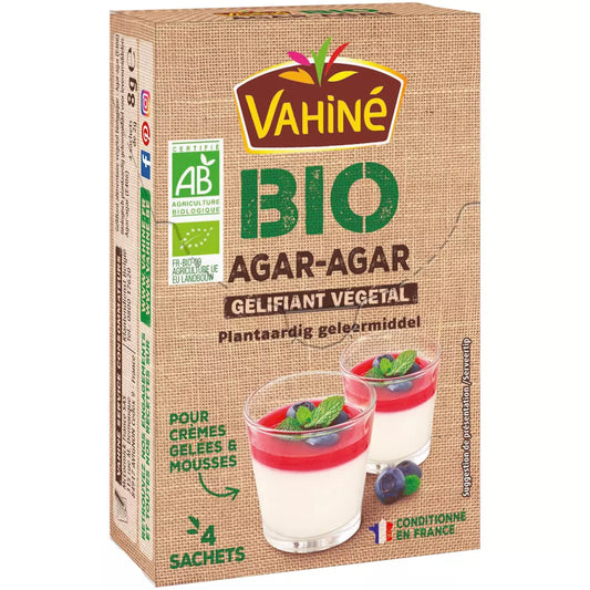 Vahiné Agar-Agar 4x2g - épicerie les 3 gourmets Sucres, Farines, Coulis et Préparations Gateaux
