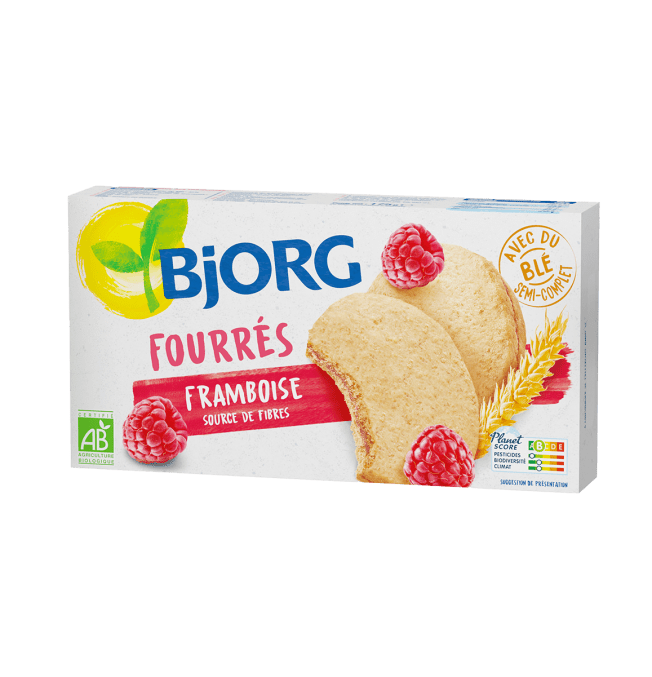 BJORG Fourré Framboise 175 g - épicerie les 3 gourmets biscuits-et-gateaux
