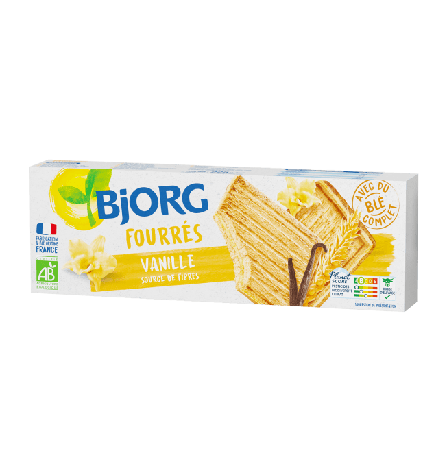 BJORG Fourré Vanille 225 g - épicerie les 3 gourmets biscuits-et-gateaux