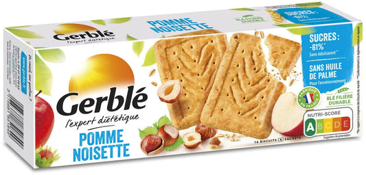 GERBLE BISCUITS POMME NOISETTE 230G - épicerie les 3 gourmets biscuits-et-gateaux