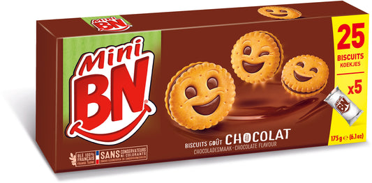Mini BN biscuits fourrés goût chocolat 175g - épicerie les 3 gourmets biscuits-et-gateaux
