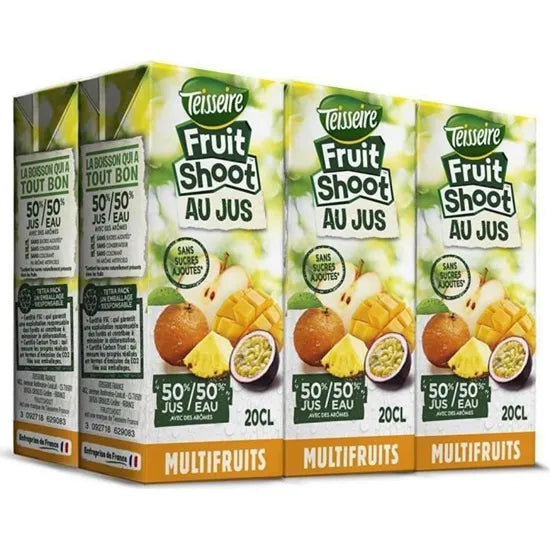 TEISSEIRE FRUIT SHOOT Multifruits 6 x 20 cl - épicerie les 3 gourmets Boissons