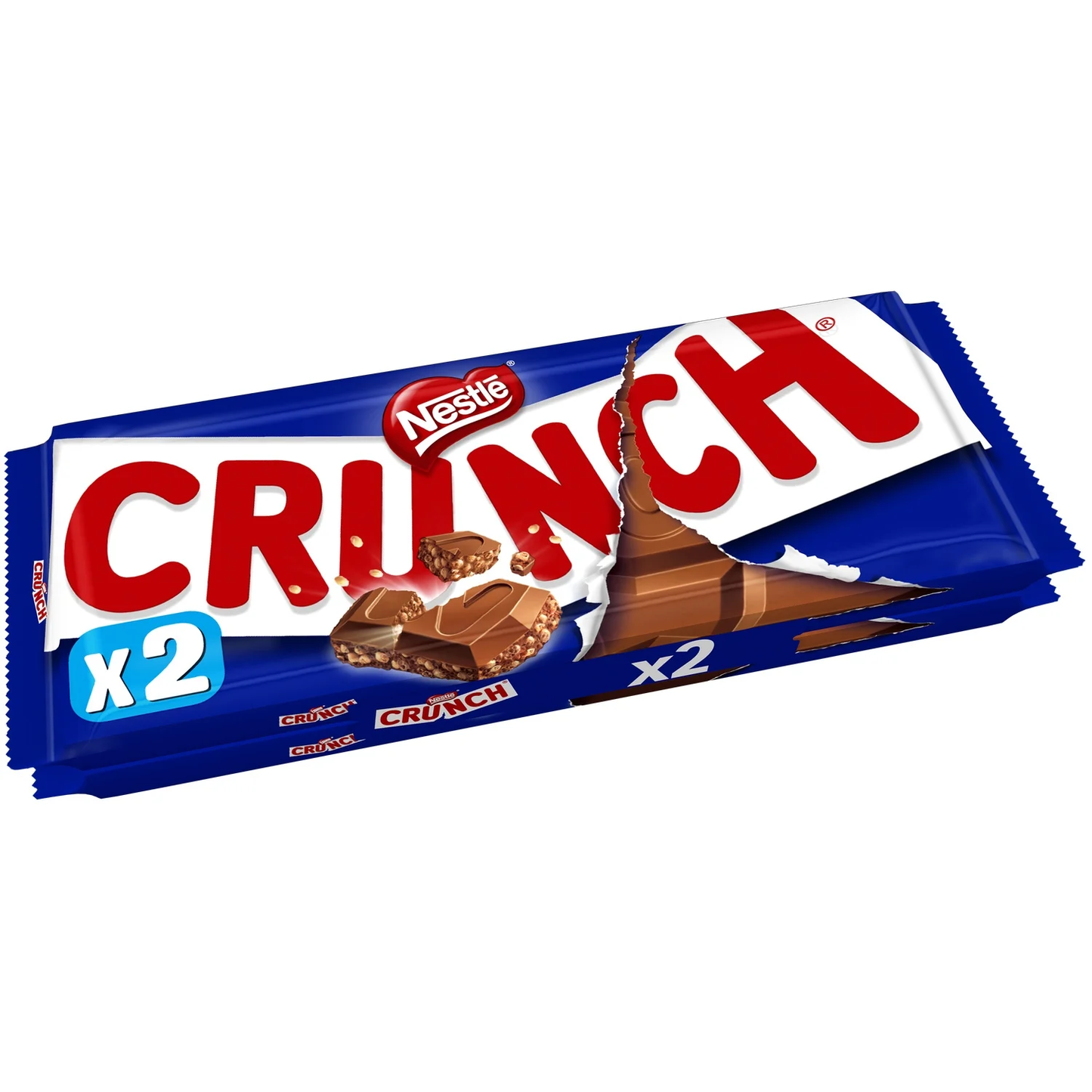 CRUNCH Lait Tablette 2 x 100g