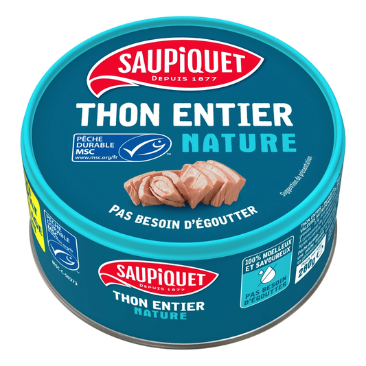 SAUPIQUET Thon entier au naturel MSC 280G