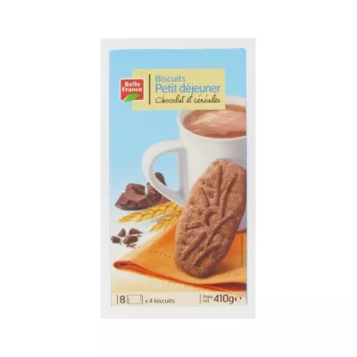 Belle France BISCUIT PETIT DEJ CHOC CEREALES X 32 ETUI 400 G