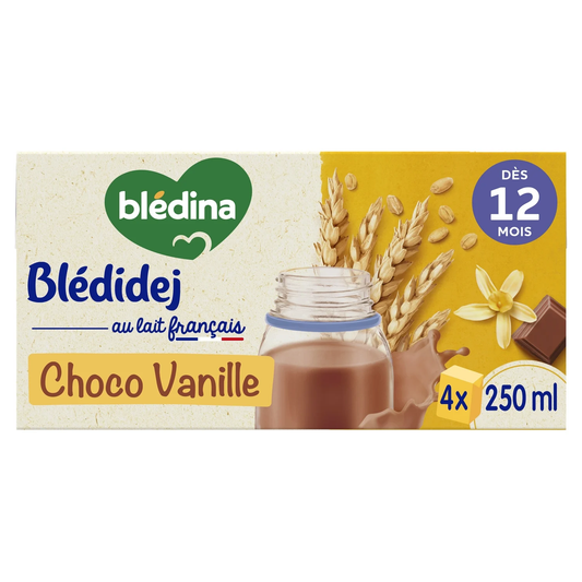 BLEDINA BLEDIDEJ Croissance Choco-Vanille 4X250ml Dès 12 mois