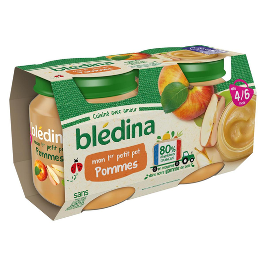 BLEDINA POTS FRUITS Mon 1er Petit Pot Pommes 2x130g Dès 4/6 mois
