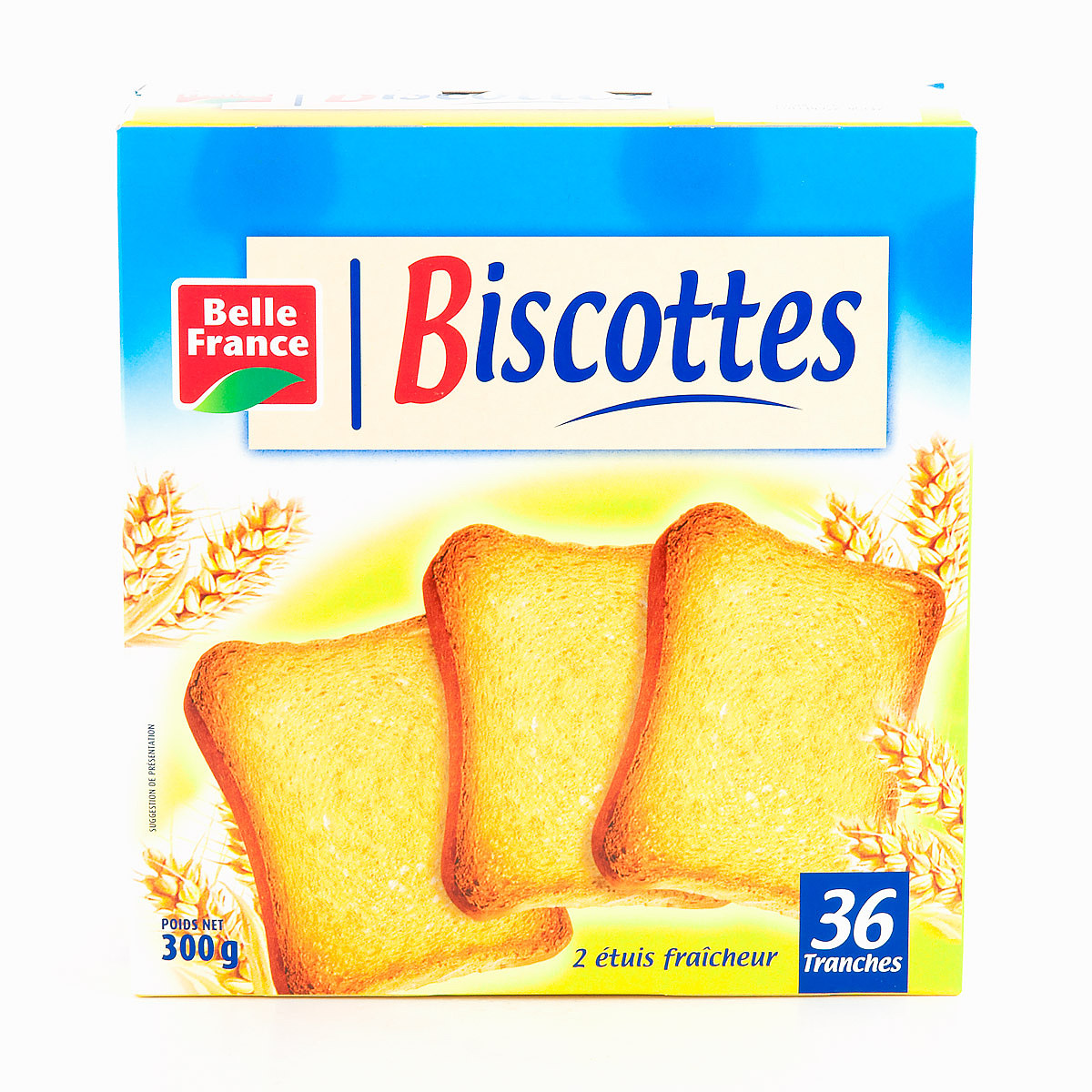 BISCOTTE FROMENT X 36 TRANCHES Belle France ETUI 300 G