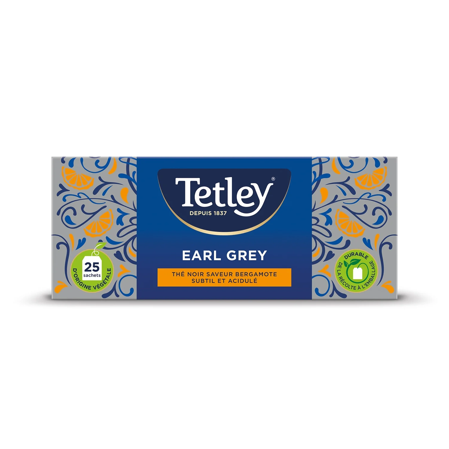 TETLEY Thé Earl Grey la boîte de 25 sachets
