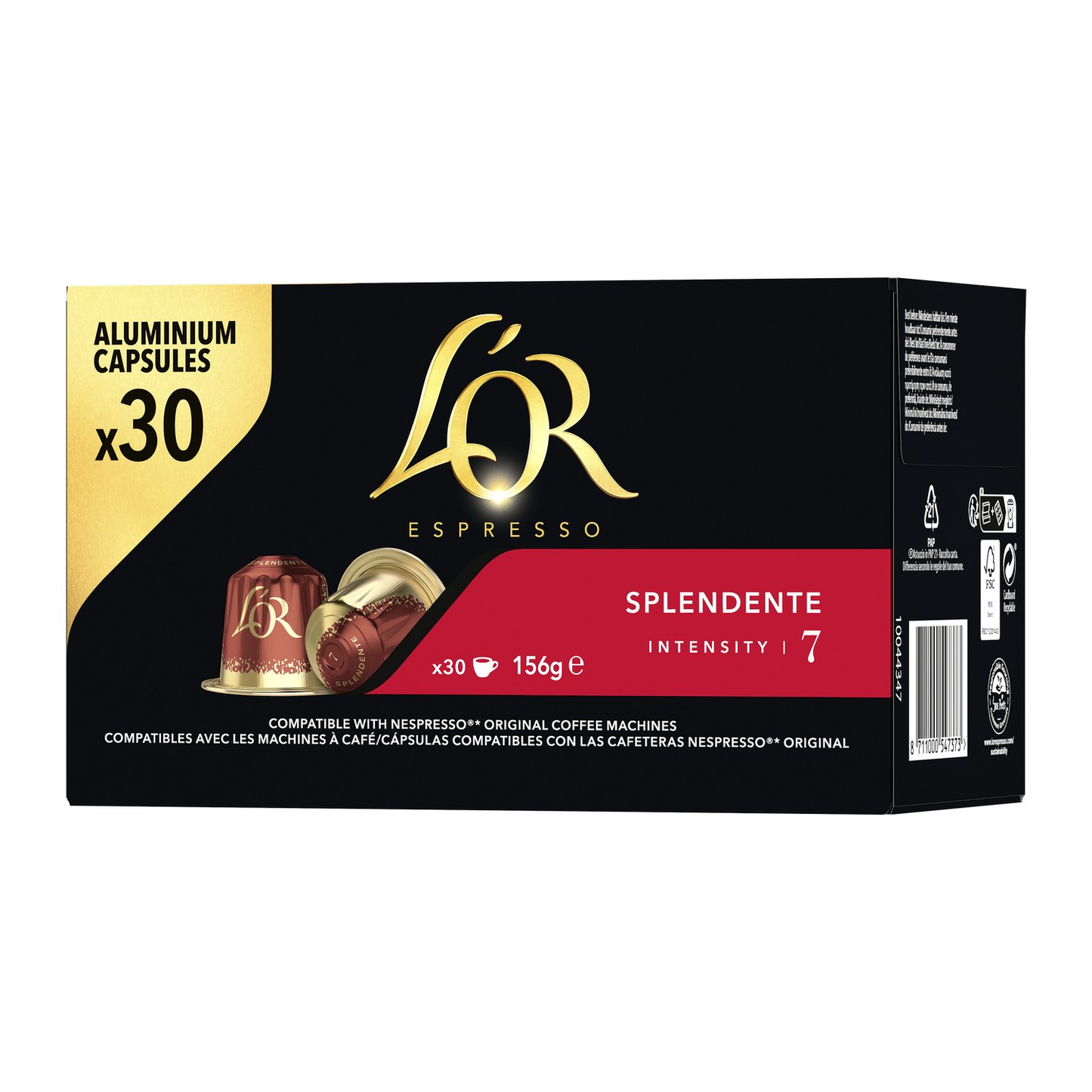 L'OR Café Capsules Splendente Intensité 7 Compatibles Nespresso® X30