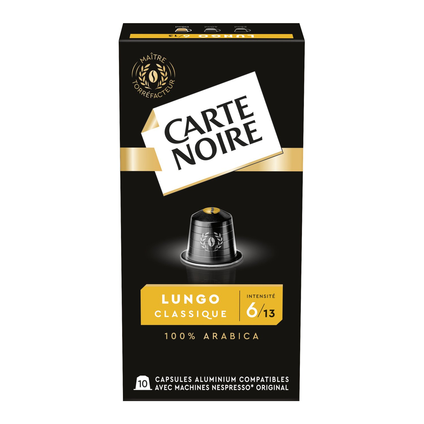 CARTE NOIRE Café Capsules Lungo Classique Intensité 6 Compatible Nespresso