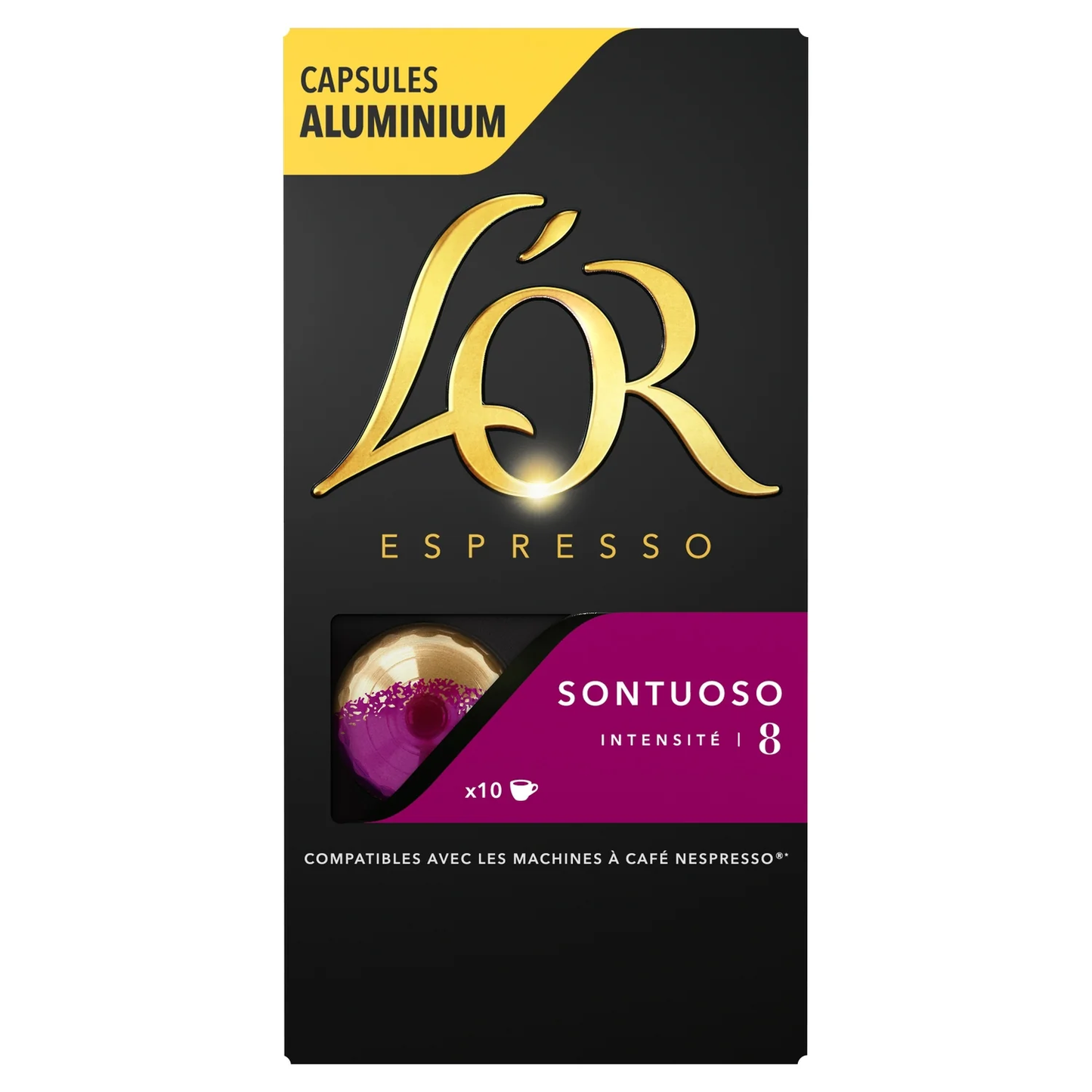 L'OR Café Capsules Sontuoso Intensité 8 Compatibles Nespresso x10