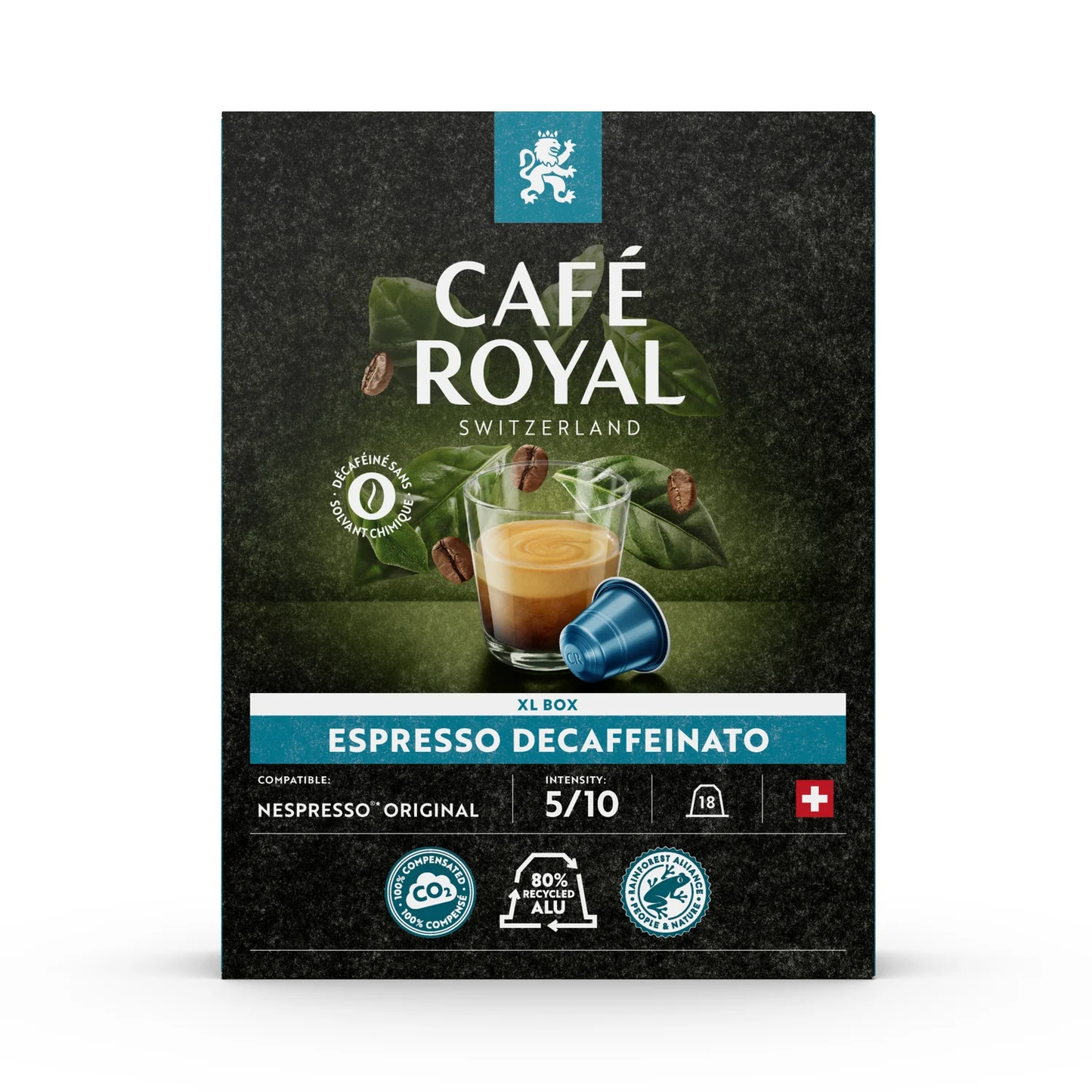 CAFE ROYAL Café Capsules Décaféiné N5 Compatible Nespresso x18