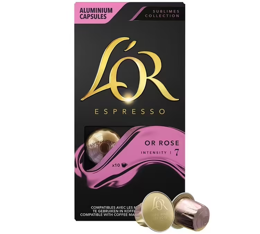 Capsule L'Or Or Rose x10 compatible L'Or Barista et Nespresso