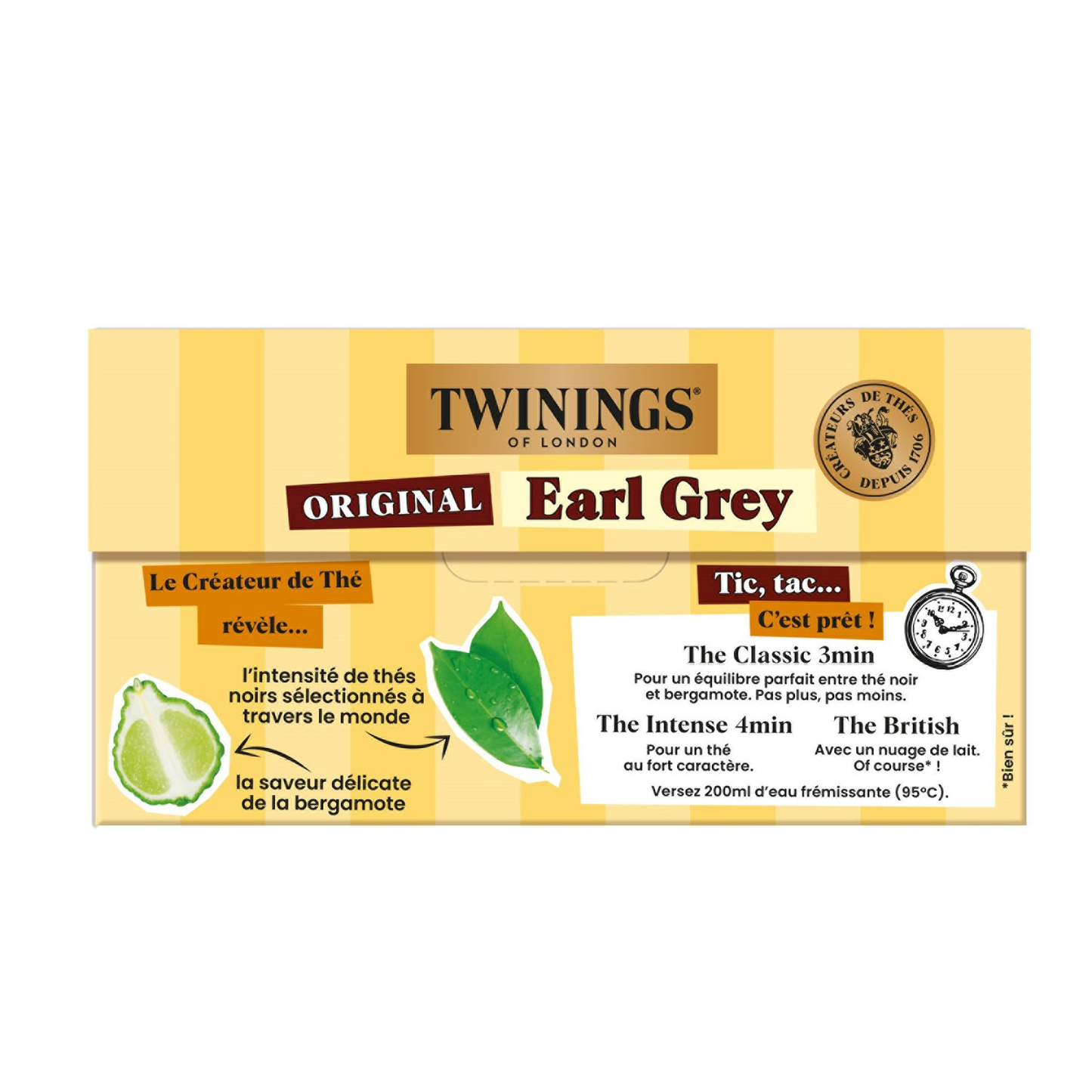 Thé Noir Earl Grey TWININGS x25