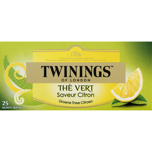 TWININGS THÉ VERT SAVEUR CITRON X25