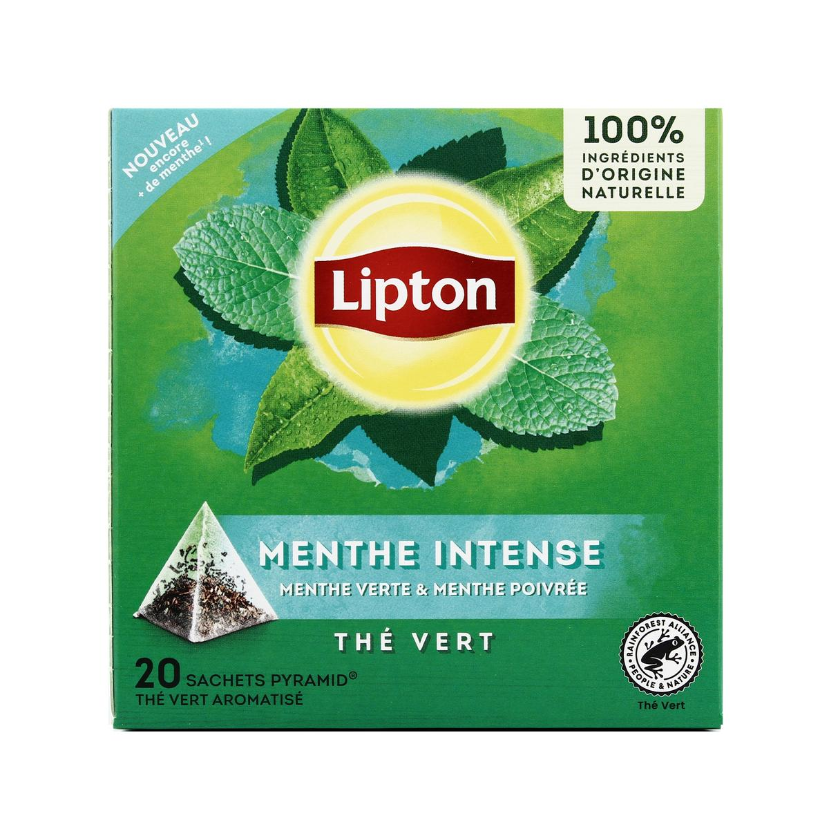 Lipton Thé vert d'Asie à la menthe intense 20 sachets