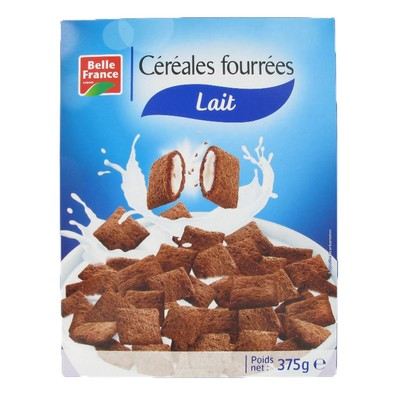 Céréales fourrées au lait Belle France 375g