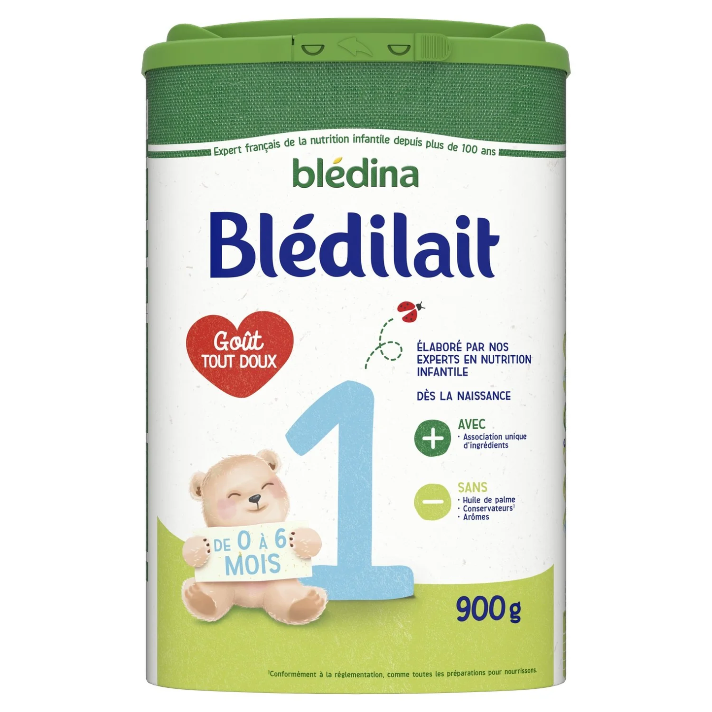 BLEDINA Blédilait  lait pour bébé de 0 à 6 mois 900g