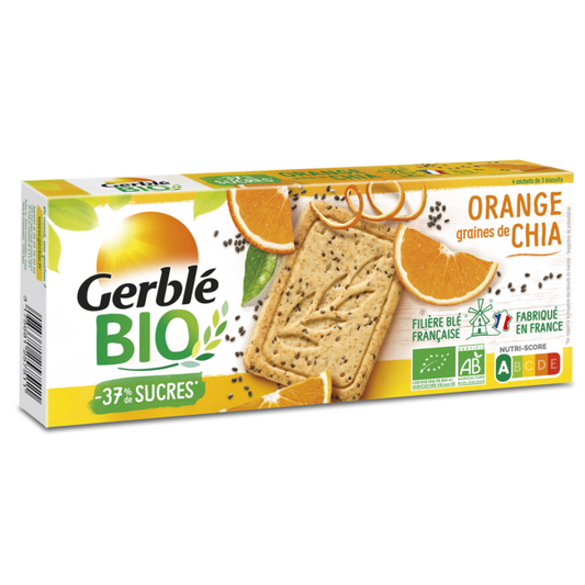 GERBLE BIO Céréale BIO A l'Orange et Graine de Chia 132g