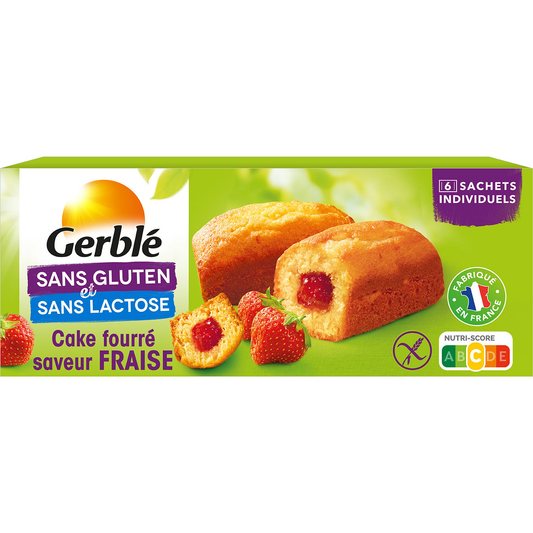 GERBLE Cake fourré fraise Sans Gluten 210g
