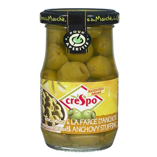 Crespo Olives Vertes à la farce d'anchois 198g