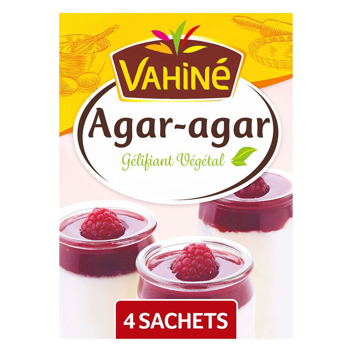 Vahiné Agar-Agar Gélifiant Végétal par 4 Sachets