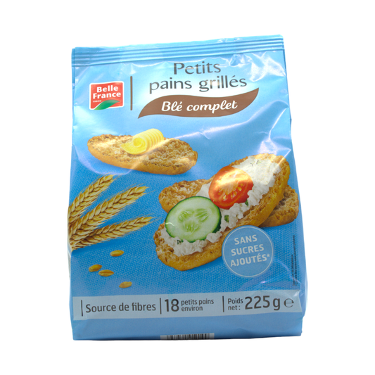 PETITS PAINS GRILLES BLE COMPLET 225G BELLE FRANCE