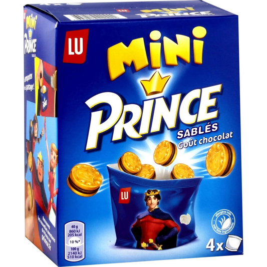 Biscuits sablés goût chocolat PRINCE 4x40g