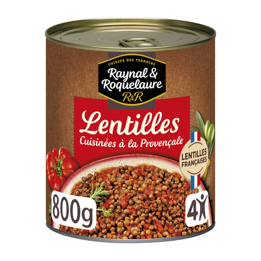 Raynal et Roquelaure lentilles cuisinées à la provençale 800g