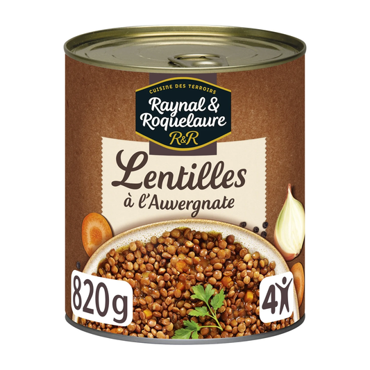 Raynal et Roquelaure lentilles cuisinées à l'auvergnate 820g