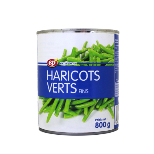 Ecoprix Haricots verts très fins 800g