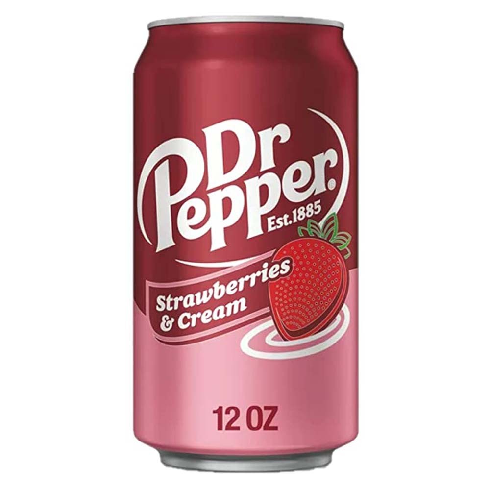 Dr Pepper Strawberries and Cream - épicerie les 3 gourmets Boissons
