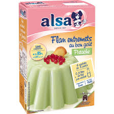 Alsa Entremets Pistache 4 Sachets - épicerie les 3 gourmets Sucres, Farines, Coulis et Préparations Gateaux