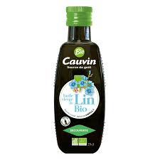 Cauvin Huile de Lin Bio 25cl - épicerie les 3 gourmets condiments-et-sauces
