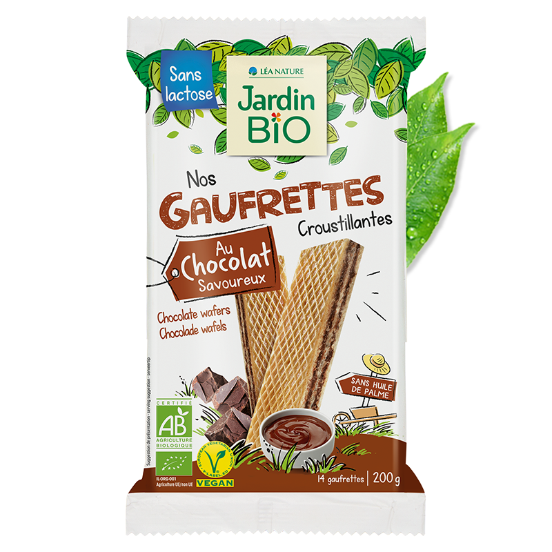Jardin BiO Gaufrettes Chocolat 200g - épicerie les 3 gourmets biscuits-et-gateaux
