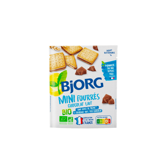BJORG Mini Fourré Chocolat Lait 150 g - épicerie les 3 gourmets biscuits-et-gateaux
