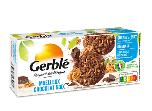 Gerblé moelleux chocolat et noix 138g - épicerie les 3 gourmets biscuits-et-gateaux