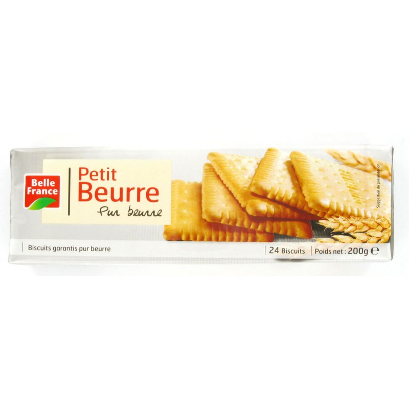 BELLE FRANCE PETITS BEURRE PURE BEURRE X24 200G - épicerie les 3 gourmets biscuits-et-gateaux